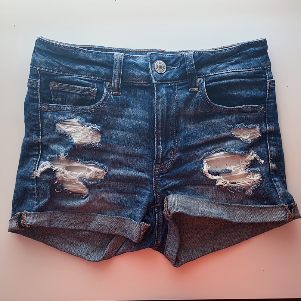 AE NE(X)T LEVEL HIGH-WAISTED DENIM SHORT SHORT